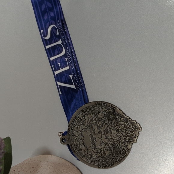 Zeus Mt Olympus Virtual Race Medal 18.9 Miles - Picture 1 of 3